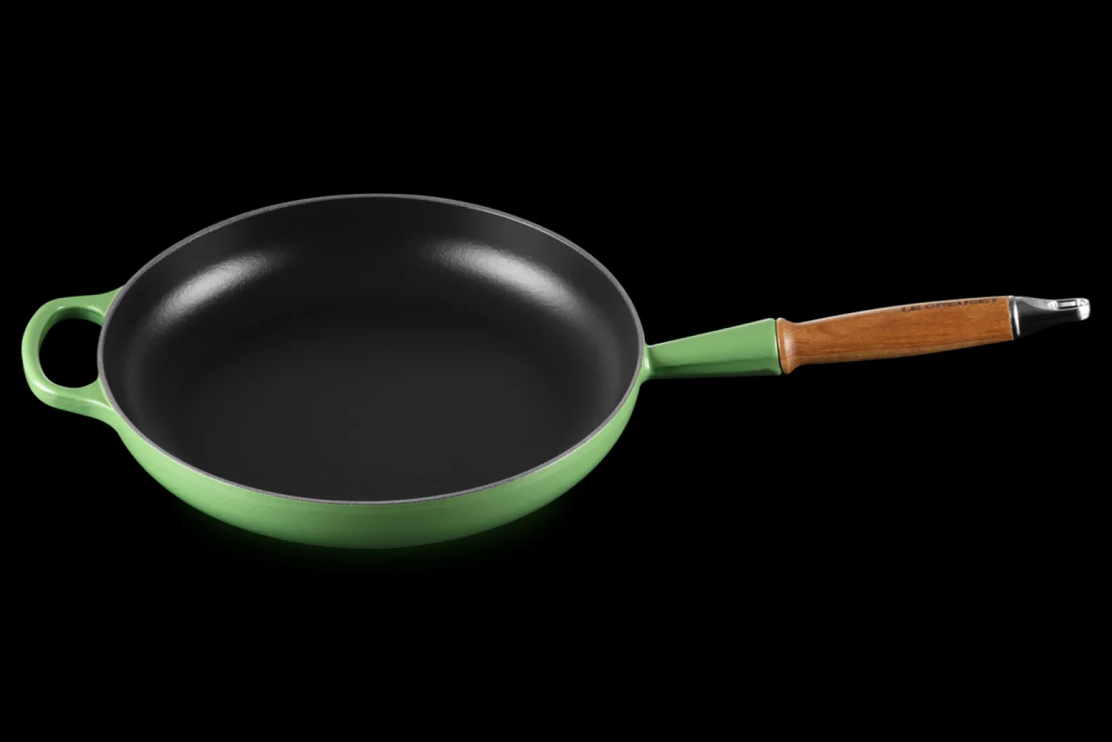Cast Iron Frying Pan with Wooden Handle