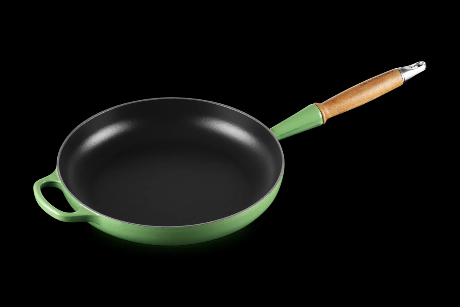 Cast Iron Frying Pan with Wooden Handle