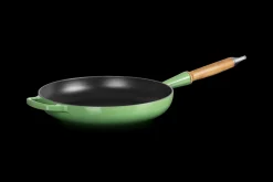 Cast Iron Frying Pan with Wooden Handle