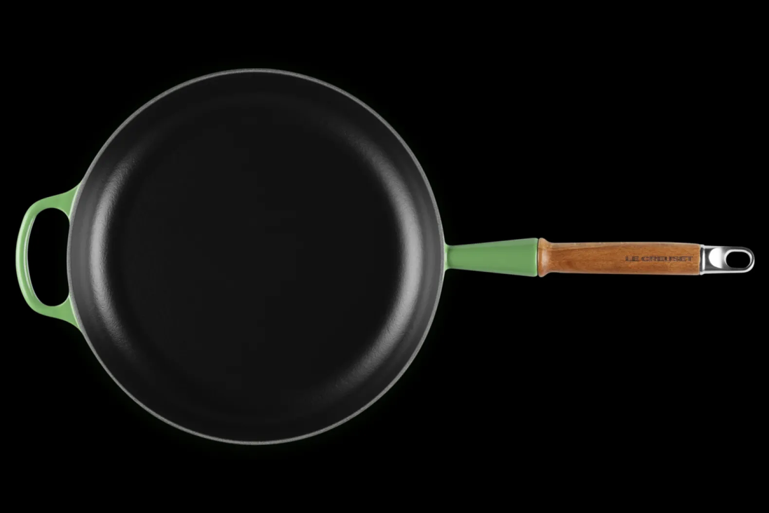 Cast Iron Frying Pan with Wooden Handle