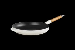 Cast Iron Frying Pan with Wooden Handle