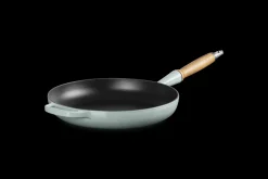 Cast Iron Frying Pan with Wooden Handle