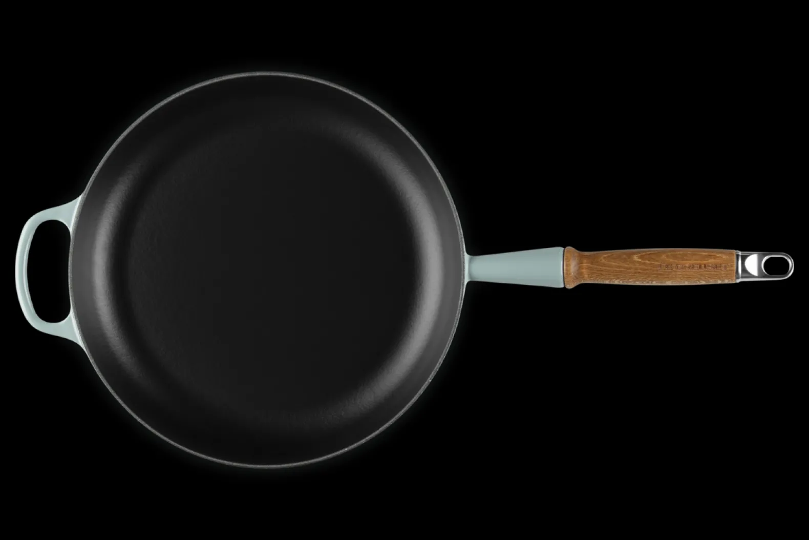 Cast Iron Frying Pan with Wooden Handle