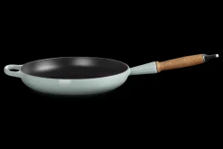 Cast Iron Frying Pan with Wooden Handle