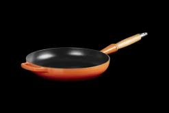 Cast Iron Frying Pan with Wooden Handle