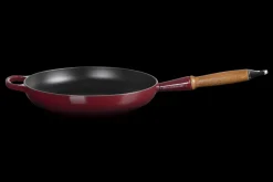 Cast Iron Frying Pan with Wooden Handle