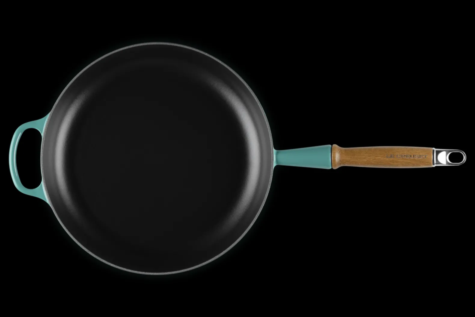 Cast Iron Frying Pan with Wooden Handle