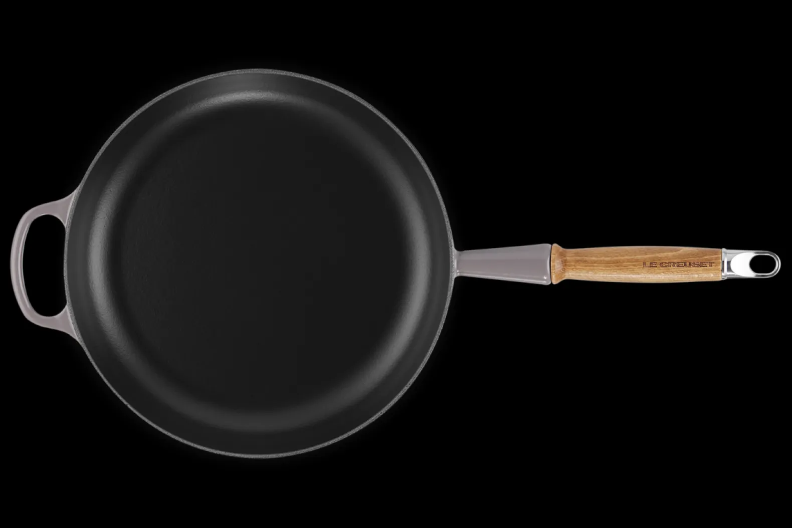 Cast Iron Frying Pan with Wooden Handle