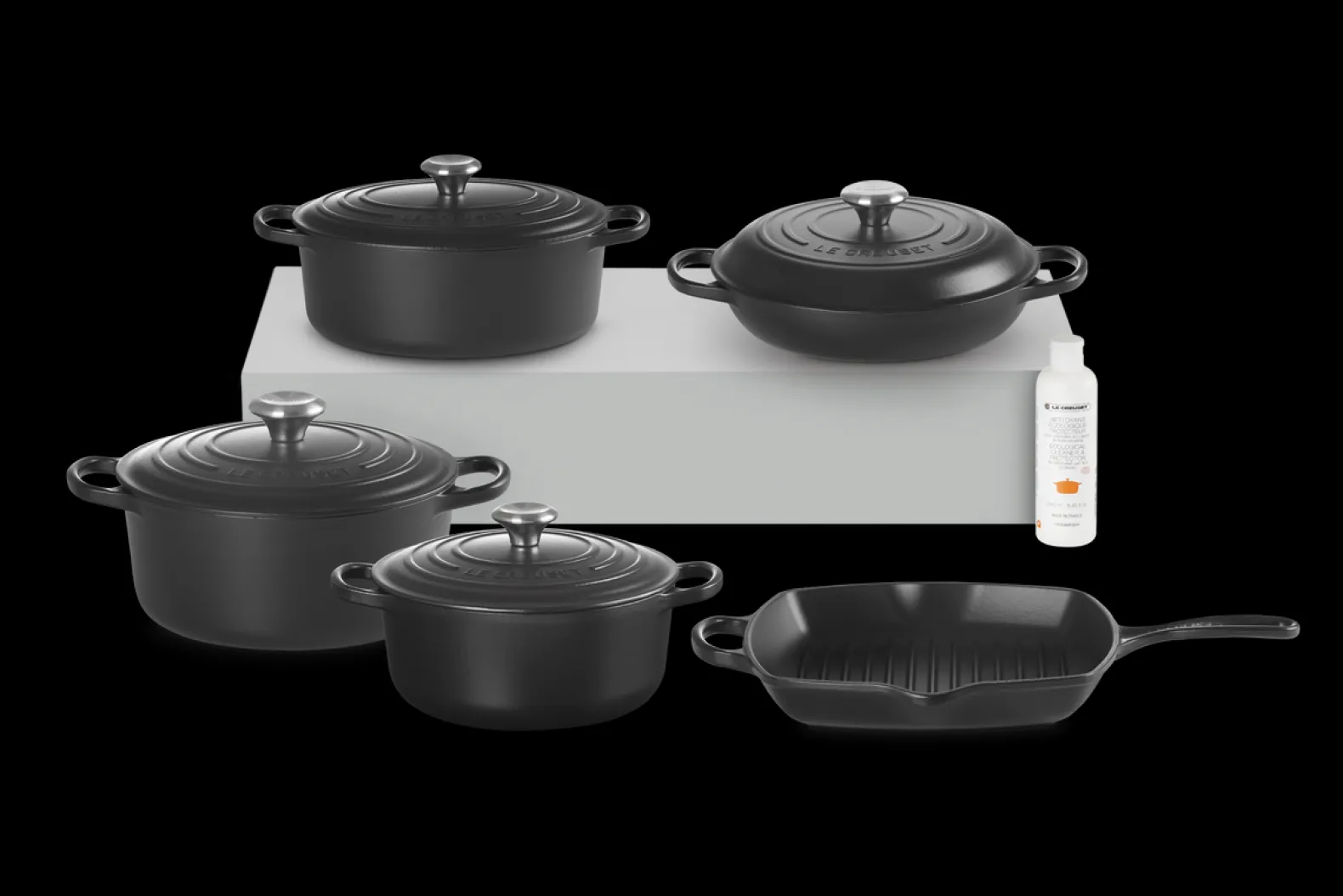 Cast Iron 5-piece Essential Set with Cleaner
