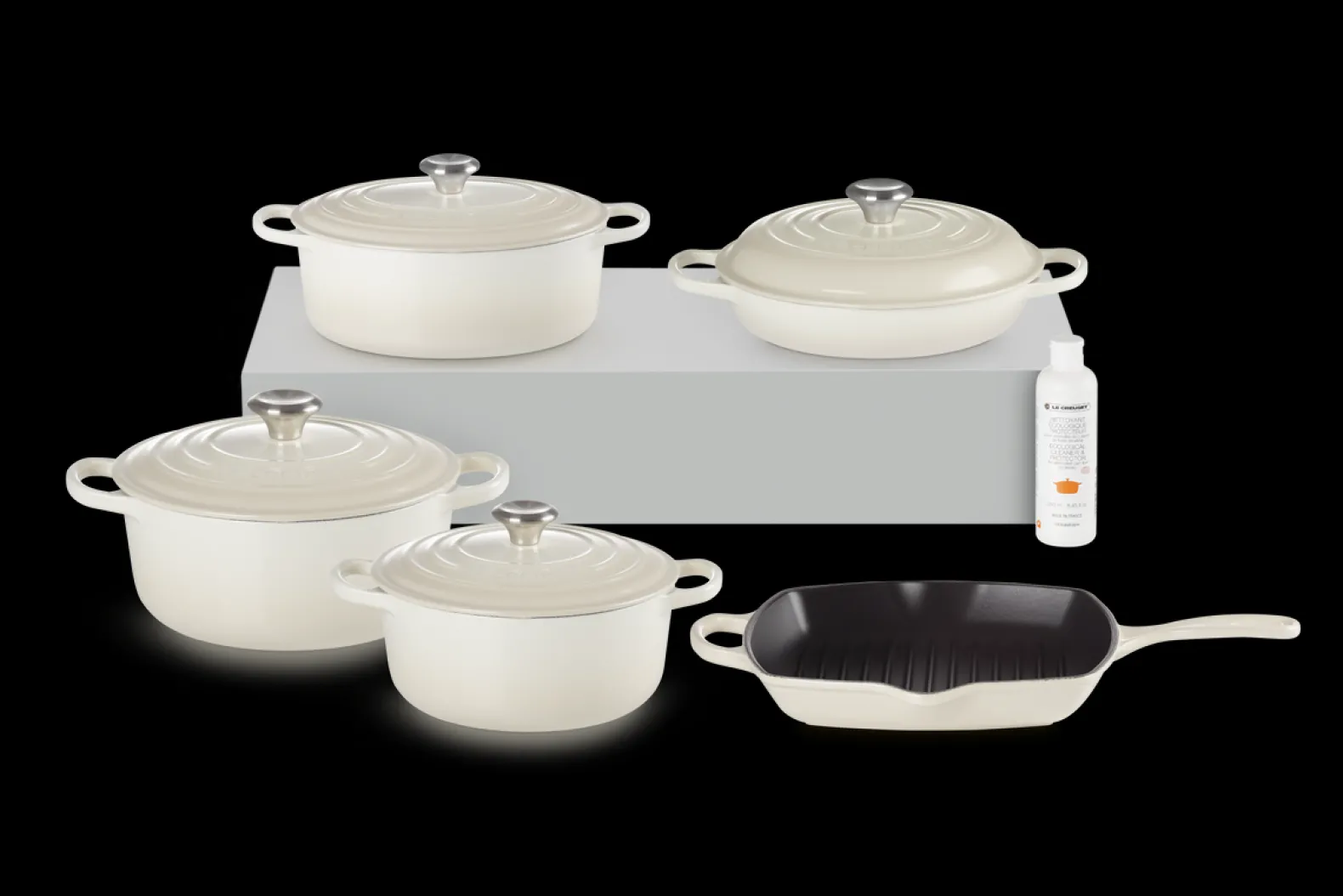 Cast Iron 5-piece Essential Set with Cleaner