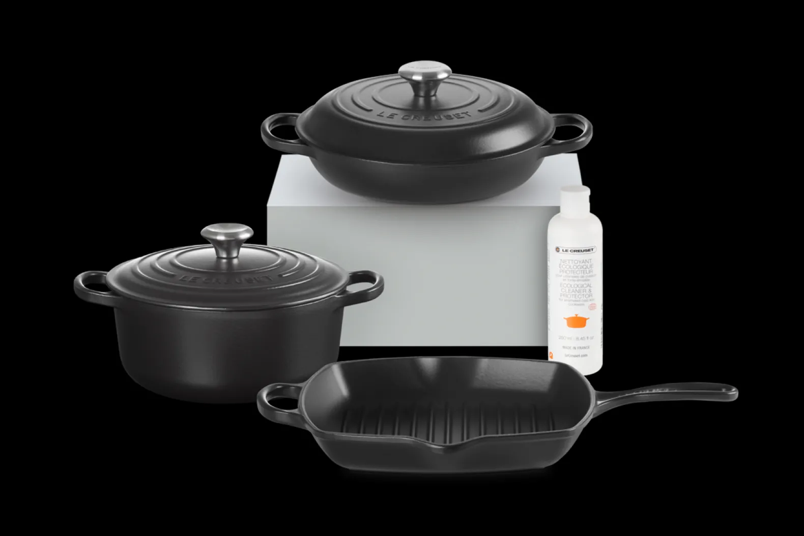 Cast Iron 3-piece Starter Set with Cleaner