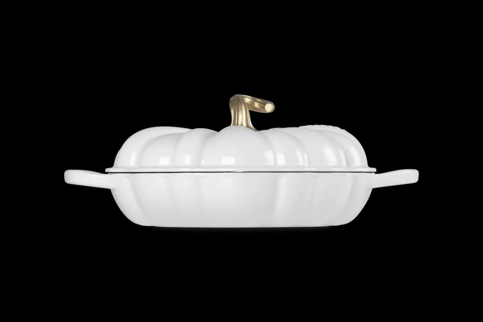 Cast Iron Pumpkin Shallow Casserole