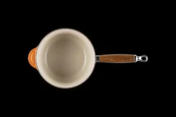 Cast Iron Saucepan with Wooden Handle
