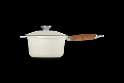 Cast Iron Saucepan with Wooden Handle