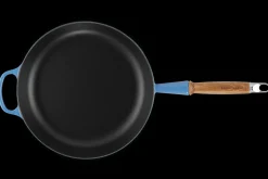 Cast Iron Sauté Pan with Wooden Handle