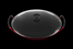 Cast Iron Wok with Glass Lid