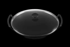 Cast Iron Wok with Glass Lid