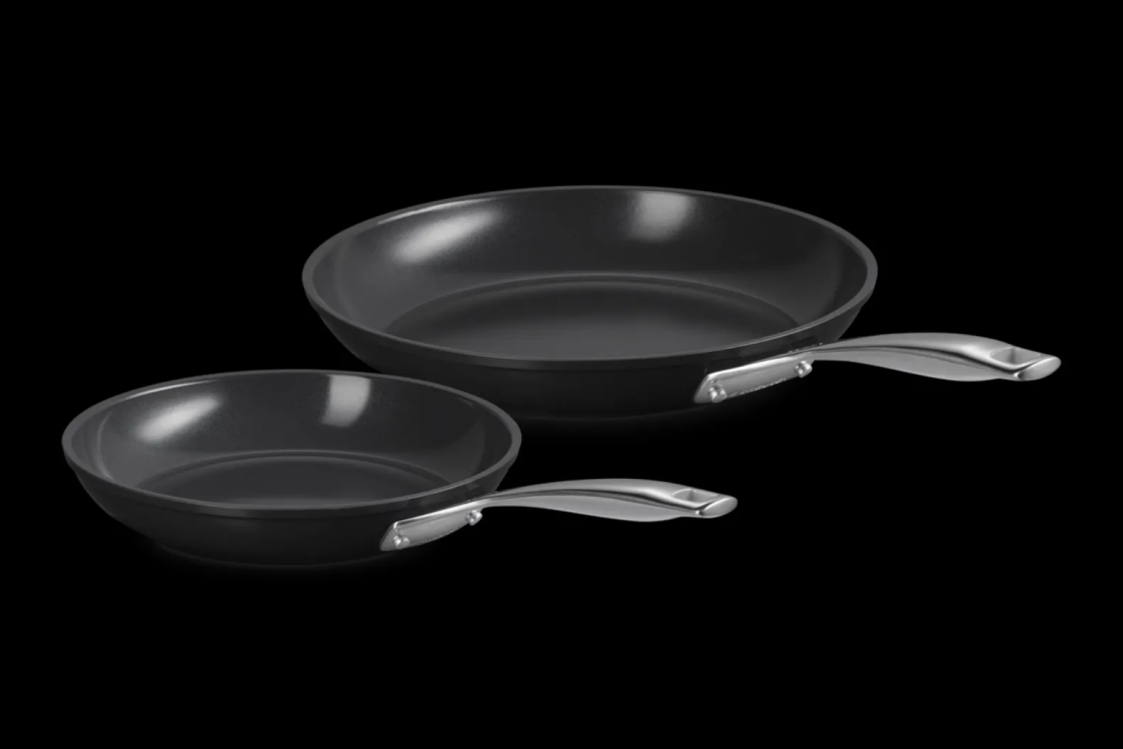 Non-Stick Ceramic 2-piece Shallow Frying Pan Set (24-28 cm)