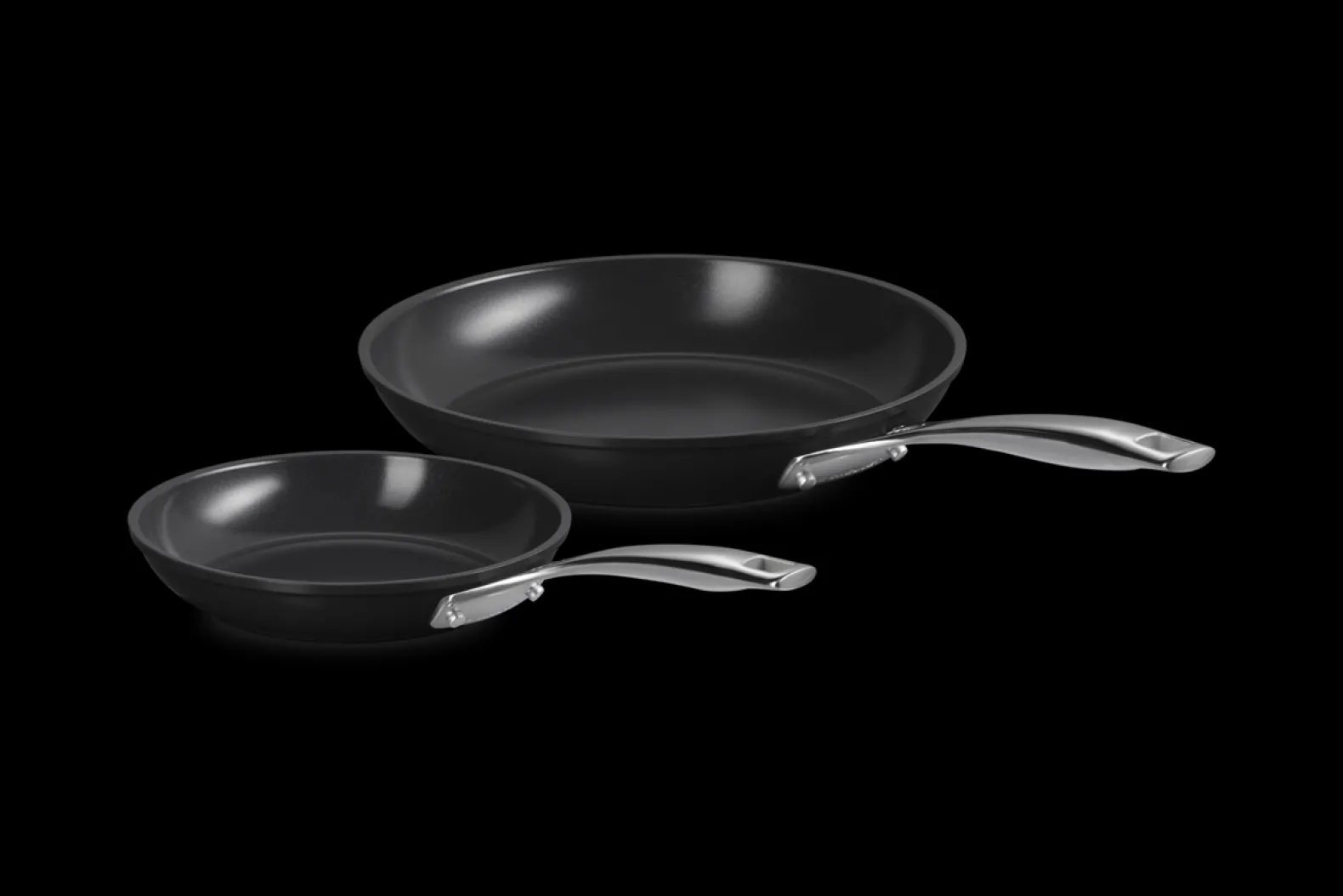 Non-Stick Ceramic 2-piece Shallow Frying Pan Set (20-26 cm)
