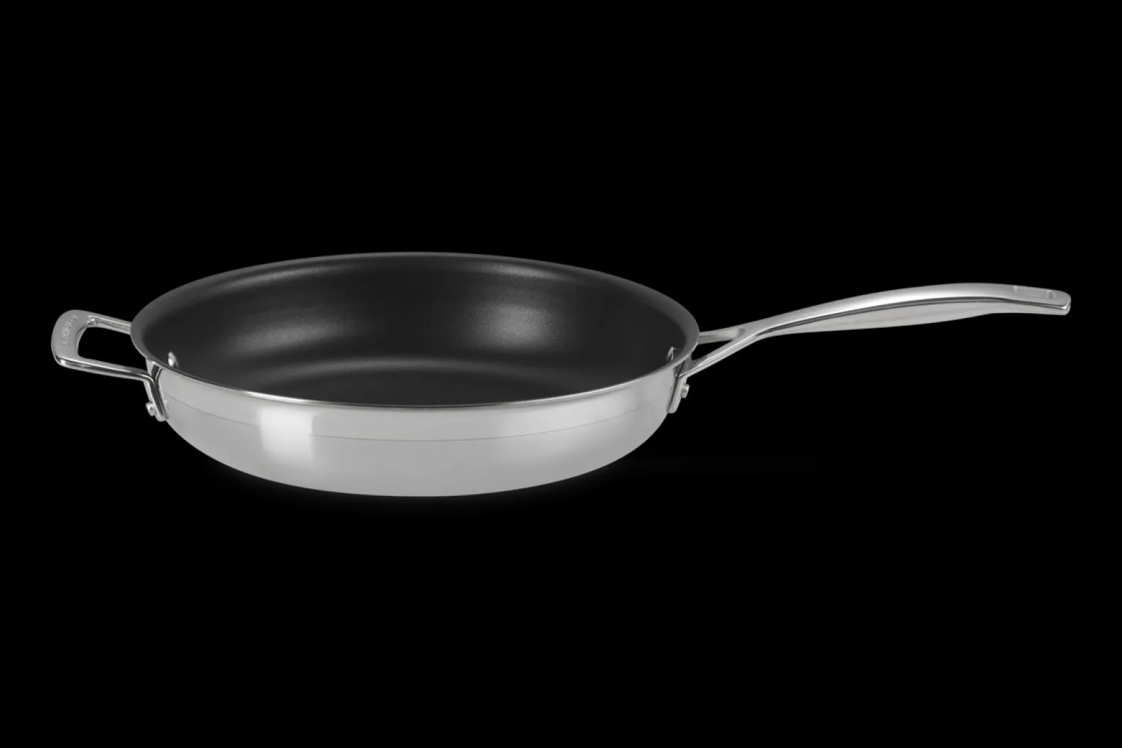 3-ply Stainless Steel Non-Stick Frying Pan with Helper Handle