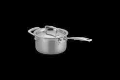 3-ply Stainless Steel Saucepan with Lid and Helper Handle