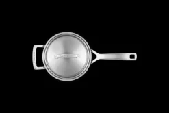 3-ply Stainless Steel Saucepan with Lid and Helper Handle