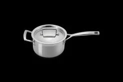 3-ply Stainless Steel Saucepan with Lid and Helper Handle