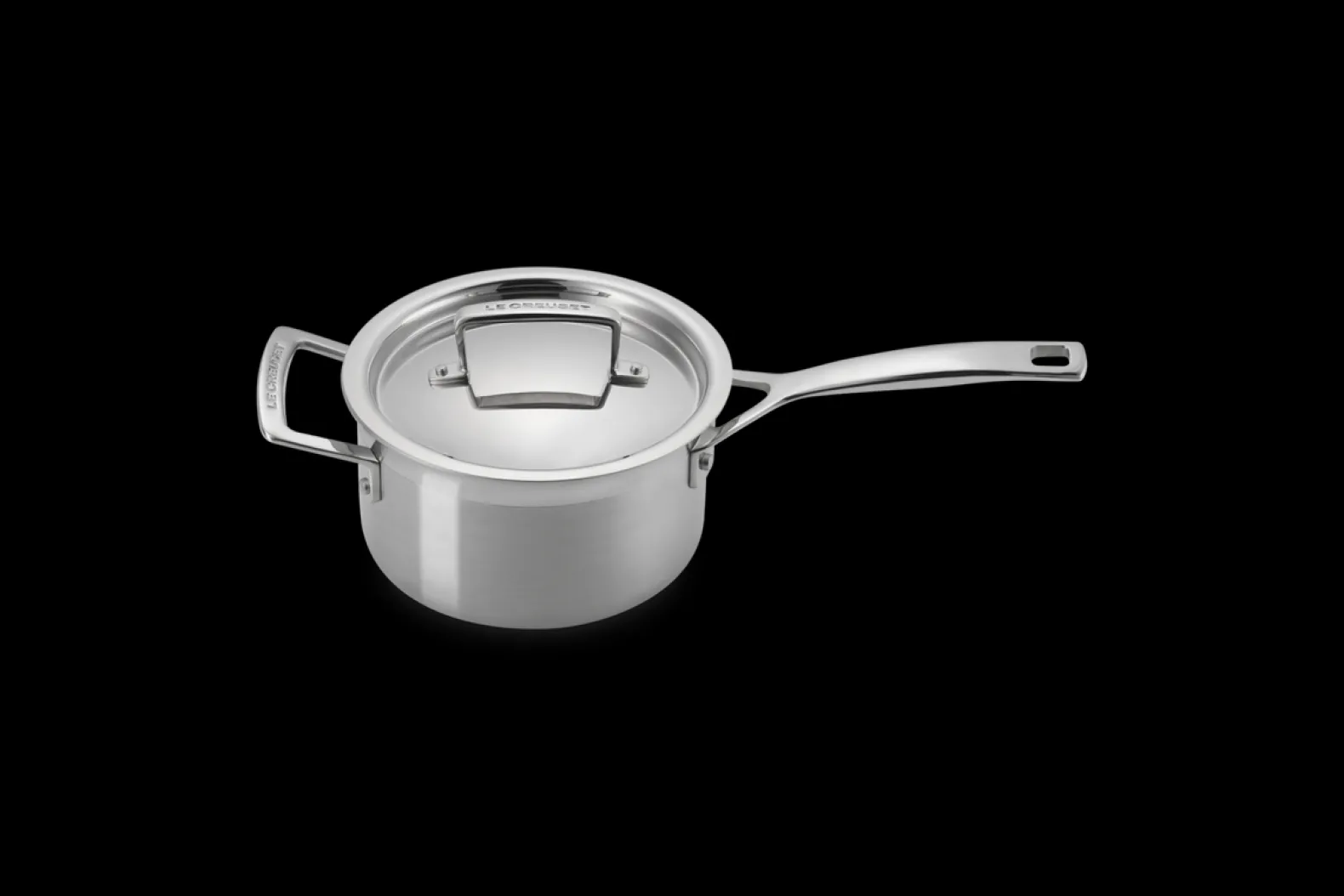 3-ply Stainless Steel Saucepan with Lid and Helper Handle