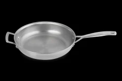 3-ply Stainless Steel Uncoated Frying Pan with Helper Handle