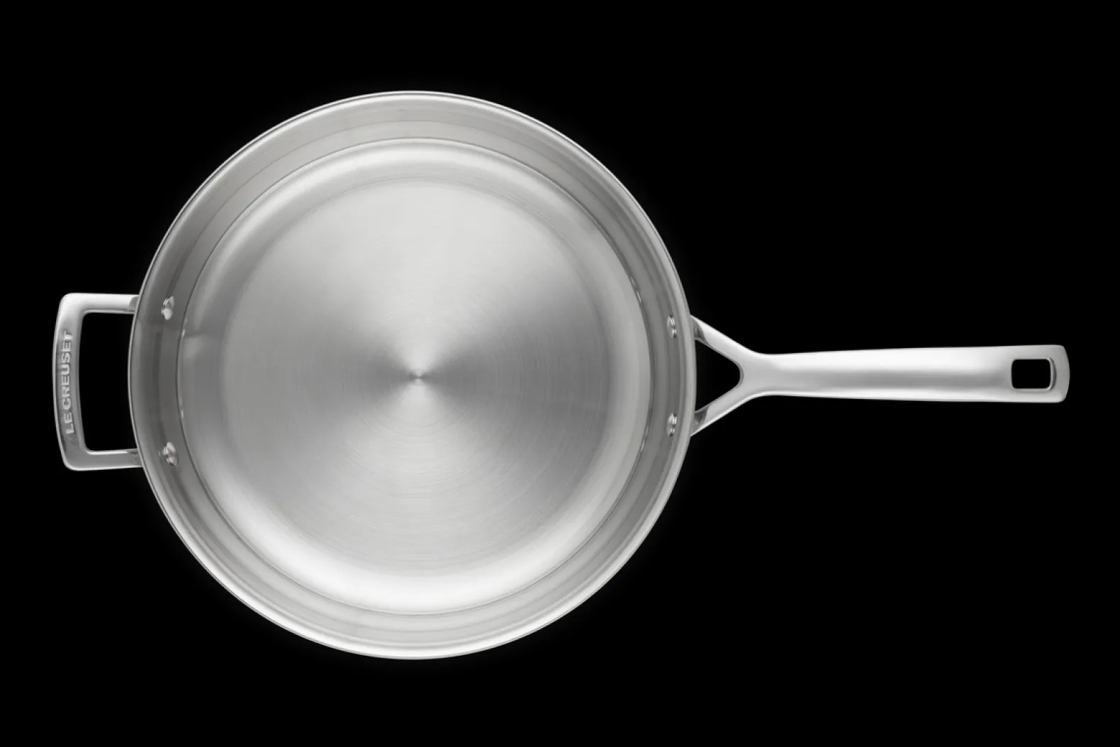 3-ply Stainless Steel Uncoated Frying Pan with Helper Handle