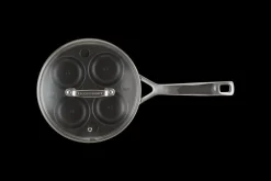 3-ply Stainless Steel Uncoated Sauté Pan with Poaching Insert