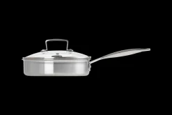 3-ply Stainless Steel Uncoated Sauté Pan with Poaching Insert