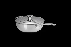 Signature Stainless Steel Non-Stick Chef's Pan with Lid and Helper Handle