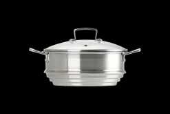 Stainless Steel Large Multi-steamer with Glass Lid