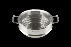 Stainless Steel Large Multi-steamer with Glass Lid