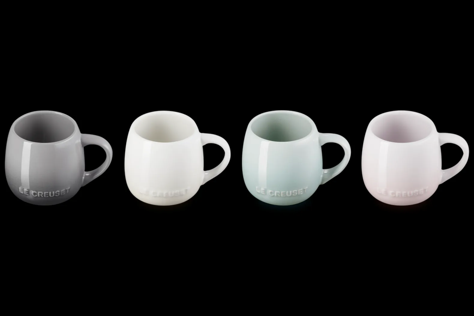 Stoneware Coupe Set of 4 Mugs
