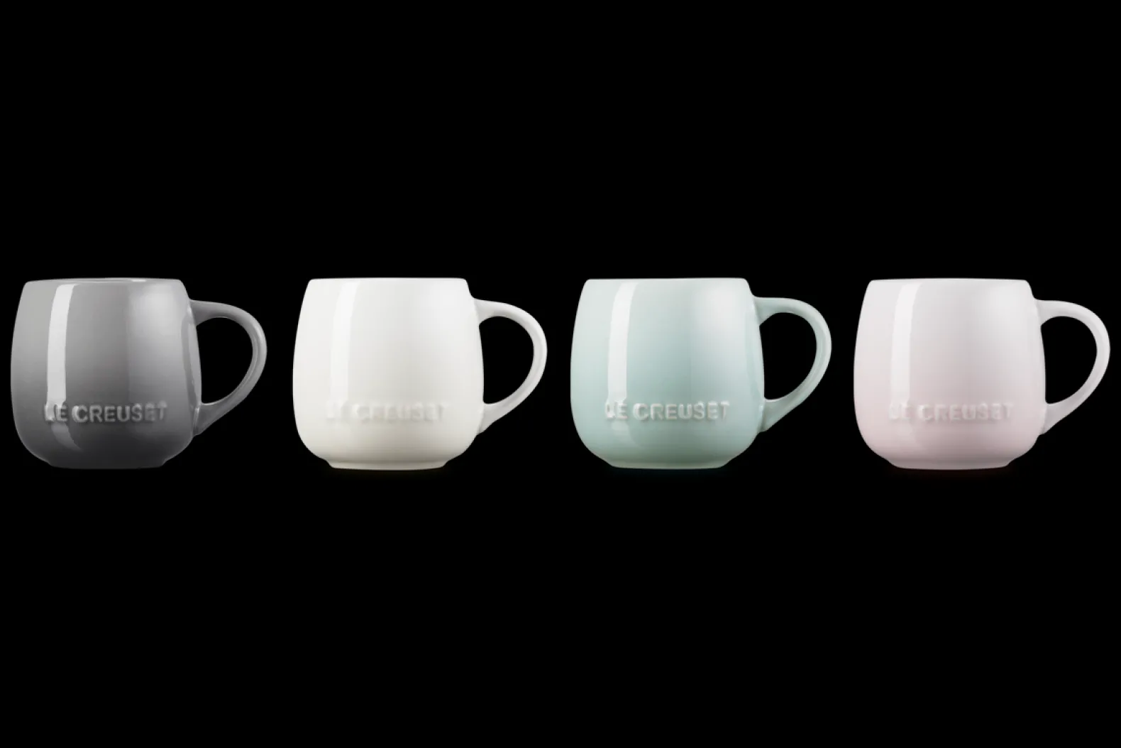 Stoneware Coupe Set of 4 Mugs