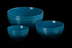 Stoneware Coupe Set of 3 Serving Bowls