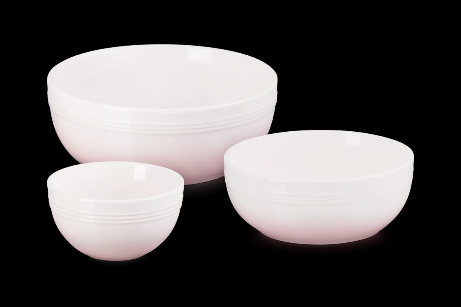 Stoneware Coupe Set of 3 Serving Bowls