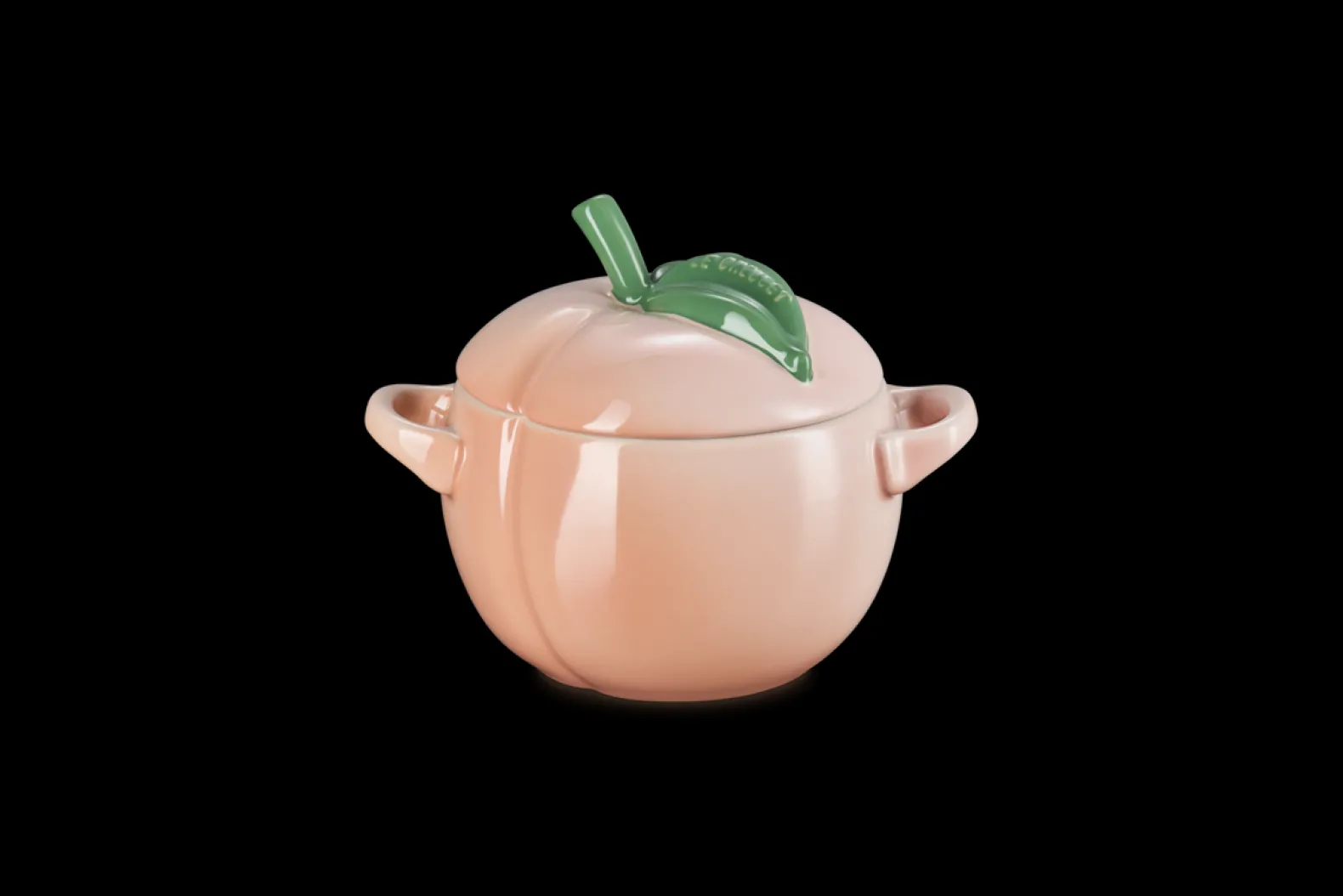 Stoneware Peach Cocotte