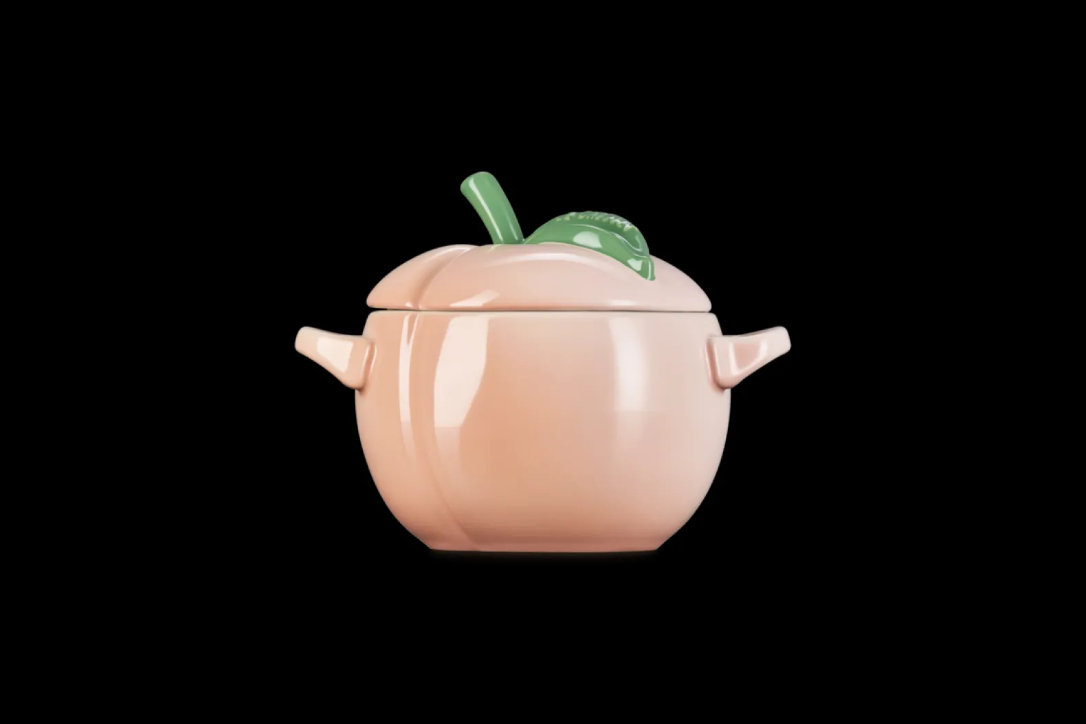 Stoneware Peach Cocotte