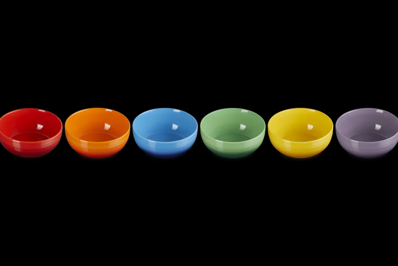 Stoneware Rainbow Set of 6 Cereal Bowls