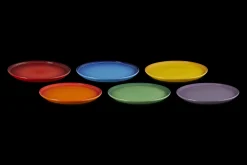 Stoneware Rainbow Set of 6 Dinner Plates