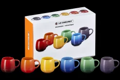 Stoneware Rainbow Set of 6 Coupe Mugs
