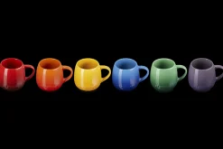 Stoneware Rainbow Set of 6 Coupe Mugs