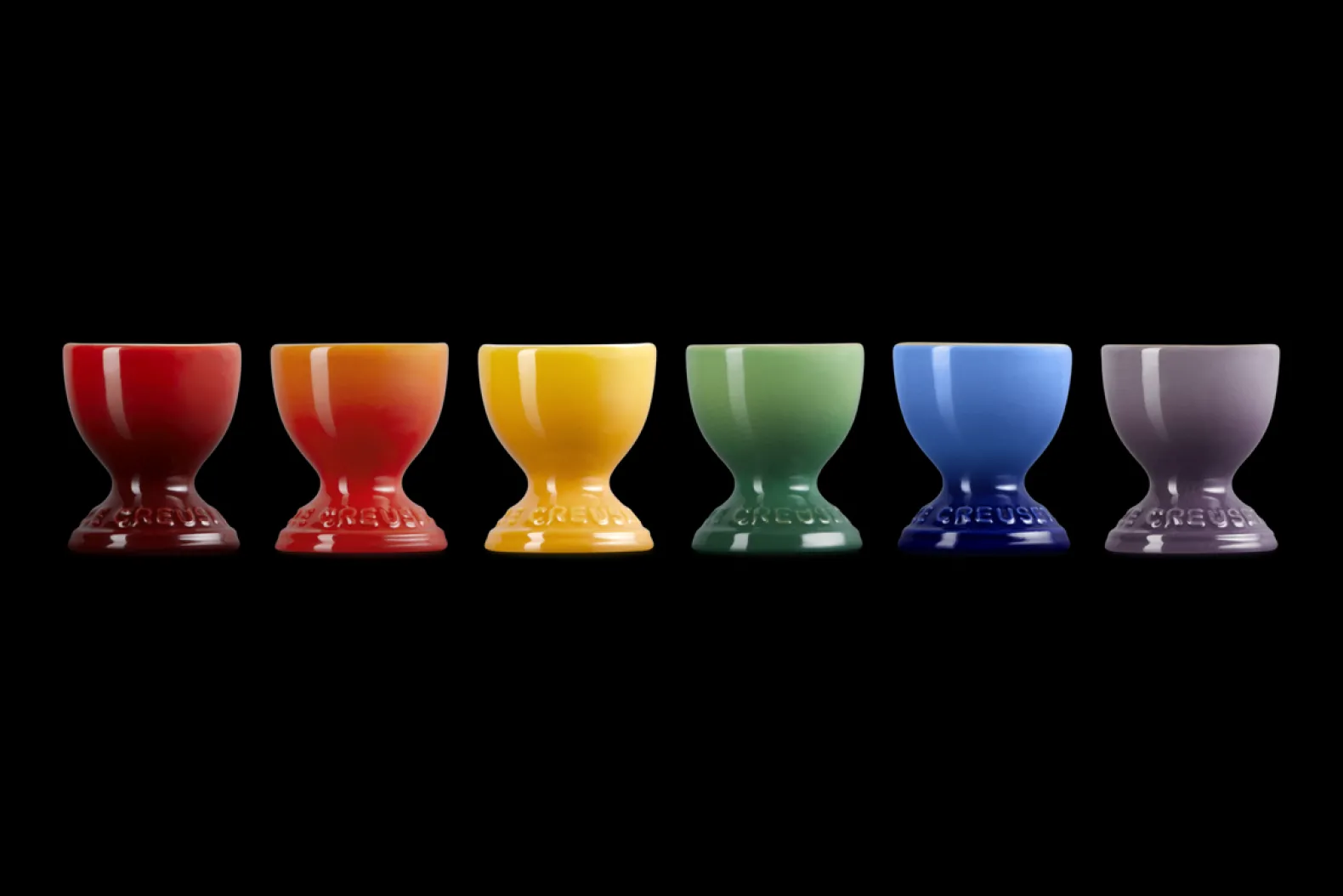 Stoneware Rainbow Set of 6 Egg Cups