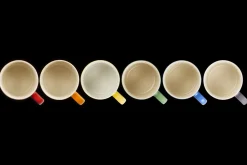 Stoneware Rainbow Set of 6 Mugs