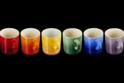 Stoneware Rainbow Set of 6 Mugs