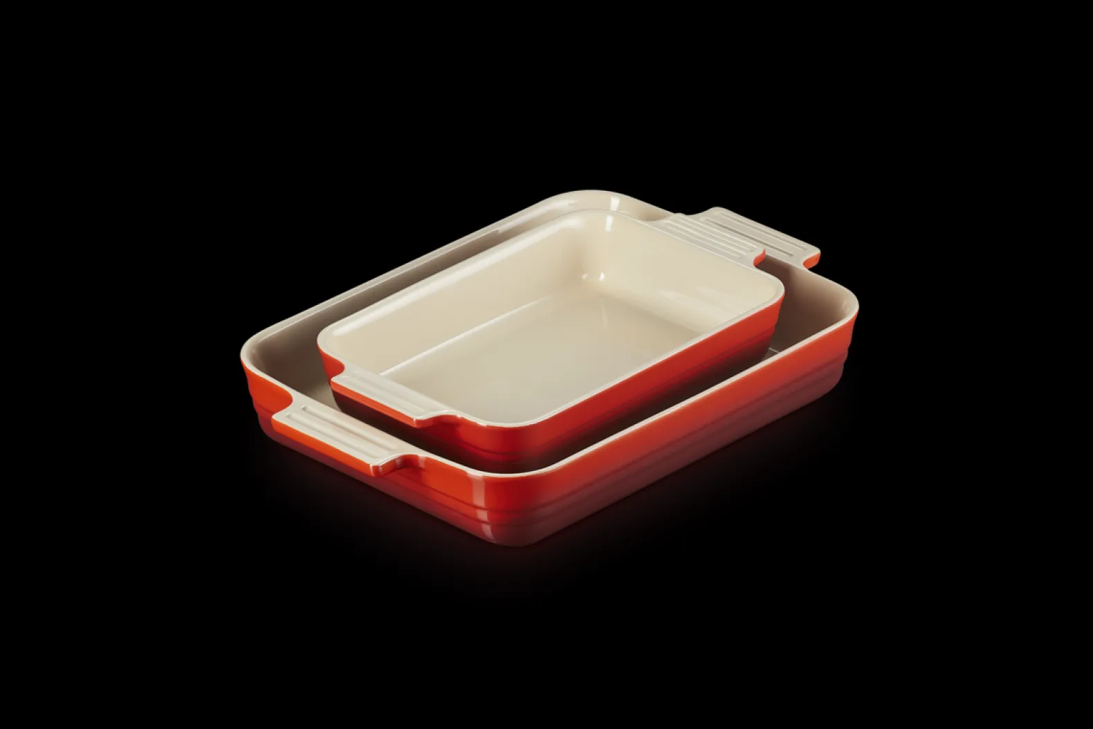 Stoneware Set of 2 Classic Rectangular Dishes (25-32cm)