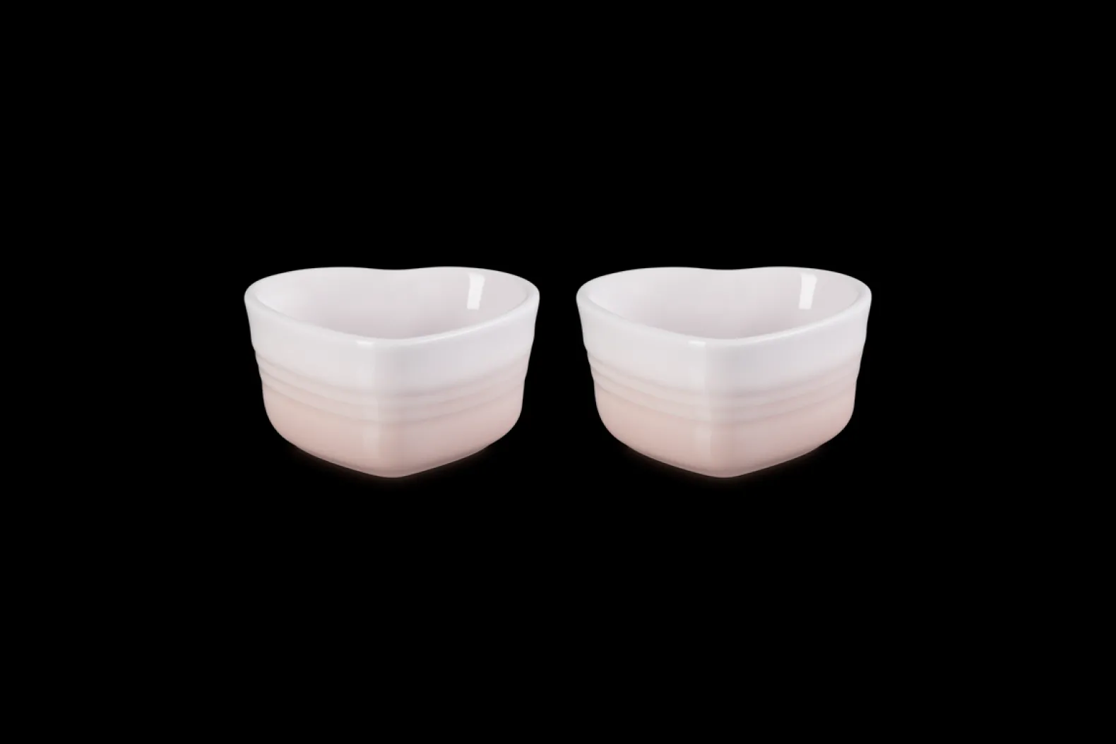 Stoneware Set of 2 Heart Ramekins